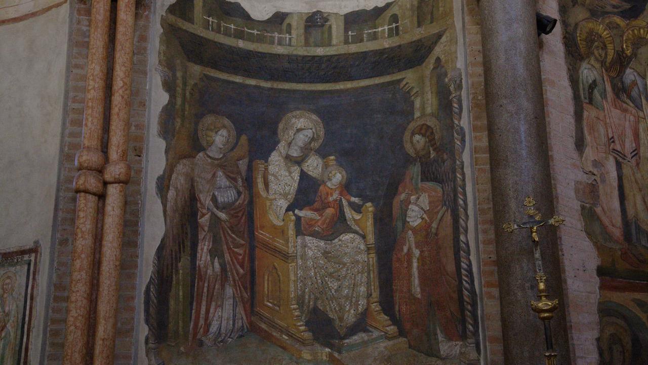 Un'altra opera del maestro, la Madonna col Bambino con il vescovo donatore Gerardo Bianchi, nel Battistero di Parma