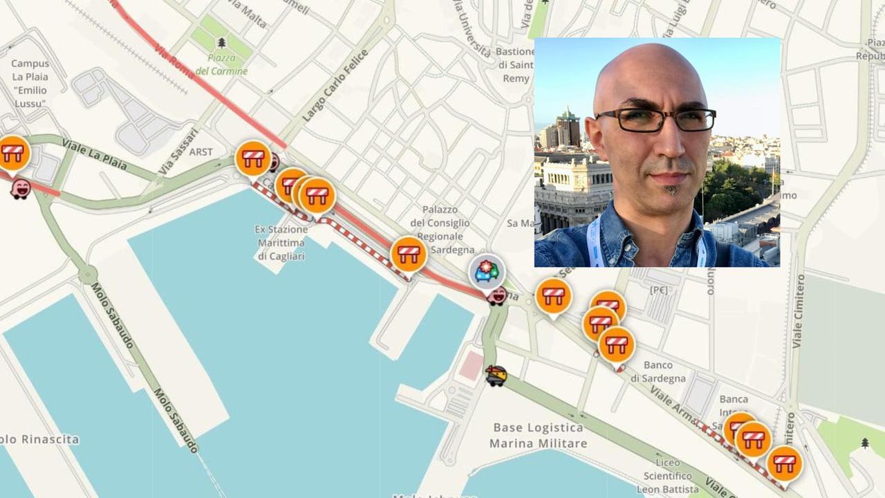 La storia di Massimo Zoccheddu: di giorno in turno in ospedale, di sera aggiorna le mappe di Waze