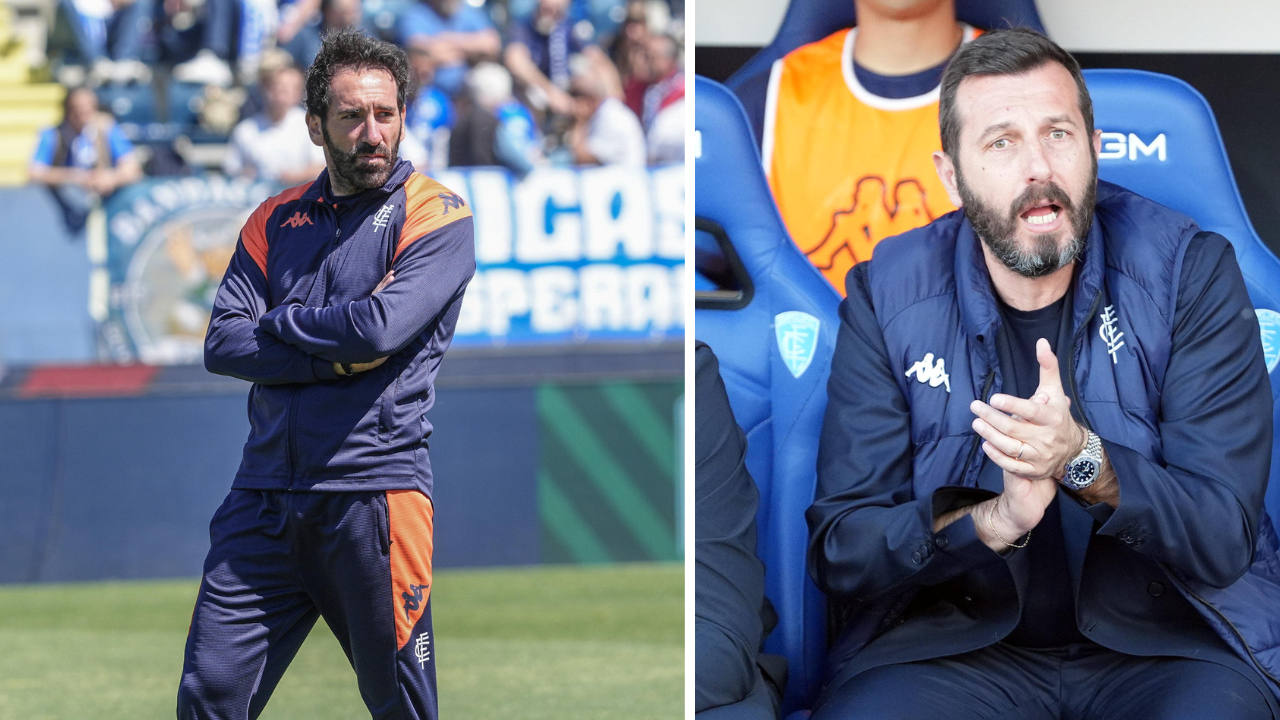 
	Mister Fabio Caserta, sempre pi&ugrave; vicino all'addio, e il ds Marco Stefanelli

