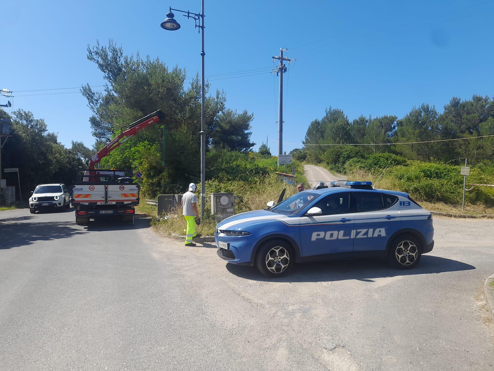 La polizia sul luogo del delitto