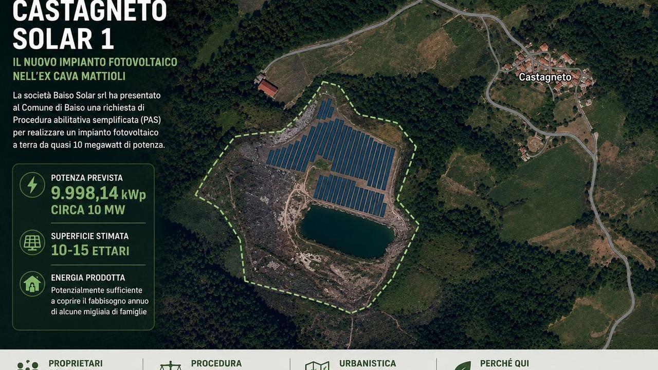 Baiso, presentato progetto per un maxi impianto fotovoltaico nell’ex cava Mattioli