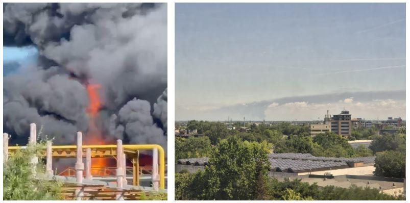 Incendio a Mantova, da Reggio Emilia partite squadre dei vigili del fuoco. Il fumo visibile anche dal Reggiano