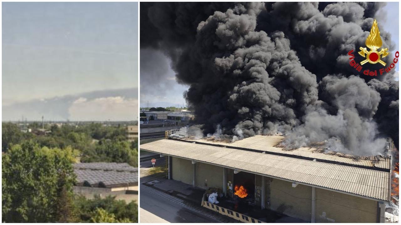 Incendio in un’azienda a Mantova: da Modena partite le squadre dei vigili del fuoco, il fumo visibile dalla Bassa