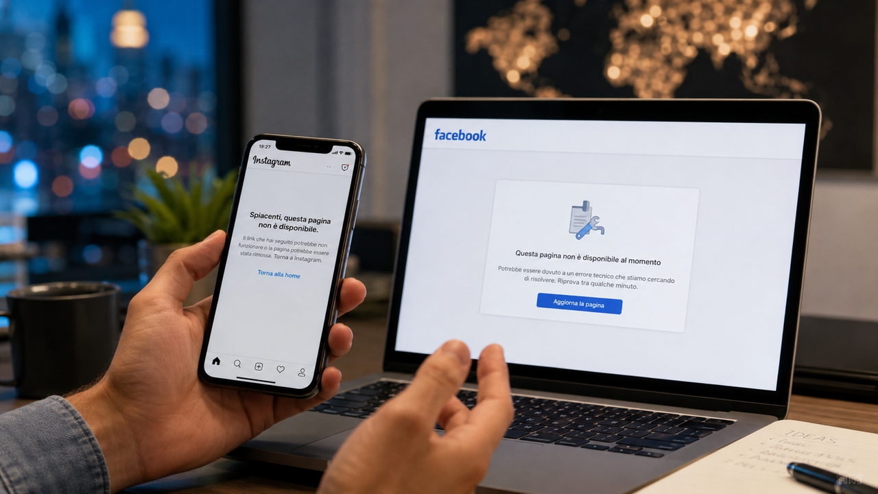 Instagram e Facebook down per ore: segnalazioni anche dall’Italia