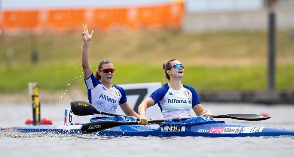 Inarrestabile Zironi: bronzo agli Europei nel K2 con Rossetti