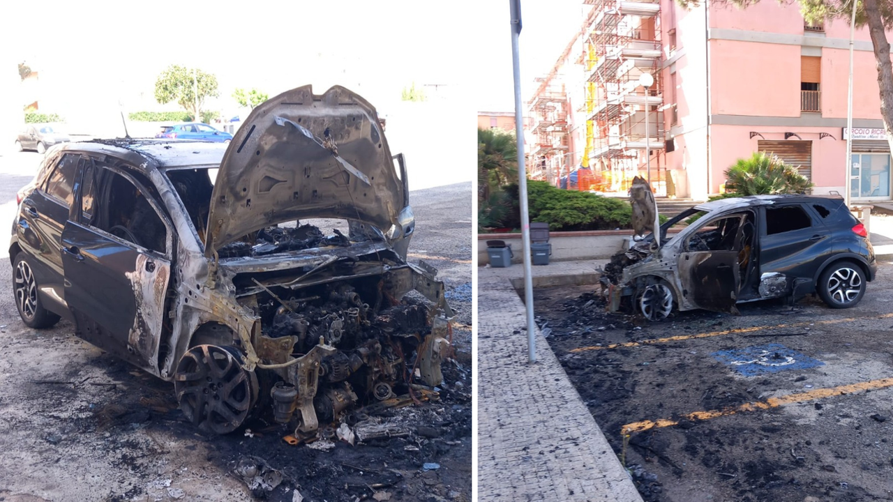 Notte di fuoco a Porto Torres, in fiamme in un'auto: probabile atto doloso