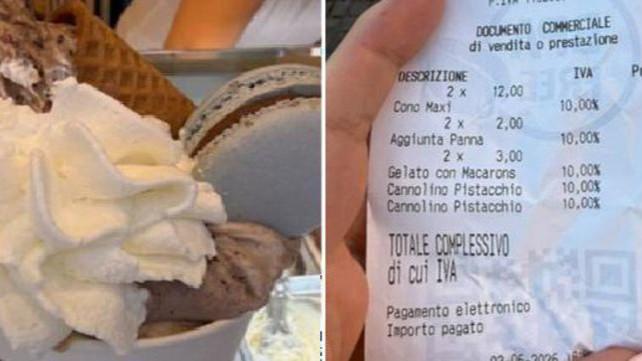 Ordinano due coppette, ma il conto è salato: il gelato costa 44 euro – Ecco dove