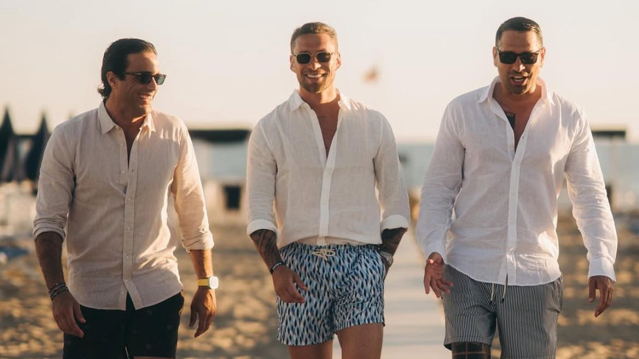 Da sinistra Alessandro Matri, Claudio Marchisio e Marco Borriello (foto iuman - Intimissimi)