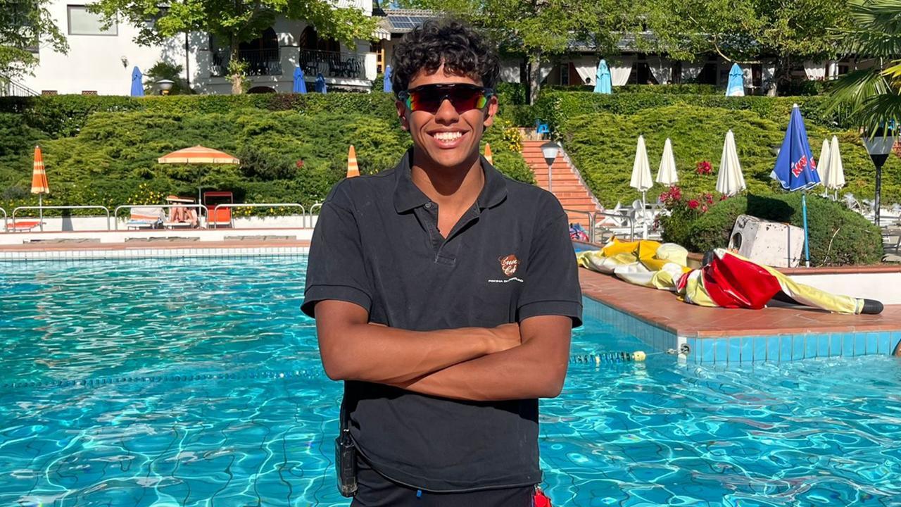 Il giovane bagnino Marwane Lamlihi
