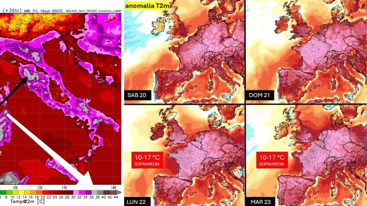 
	Il caldo in Toscana secondo le mappe del Cmt

