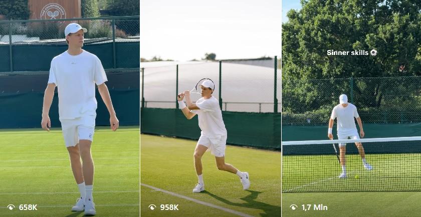 Jannik Sinner torna a Wimbledon, i video dell’allenamento emozionano i tifosi