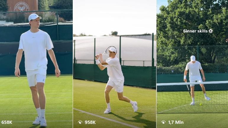 Jannik Sinner torna a Wimbledon, i video dell’allenamento emozionano i tifosi