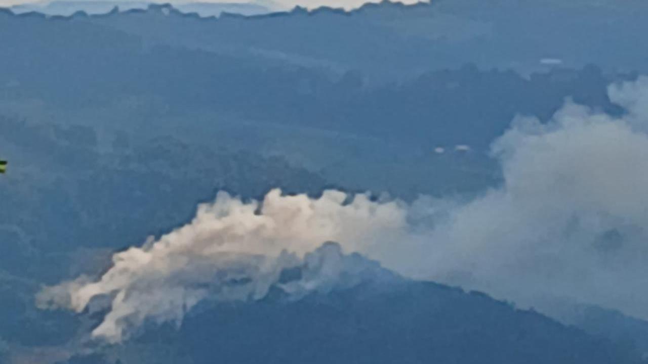 Bosco a fuoco a Castagneto