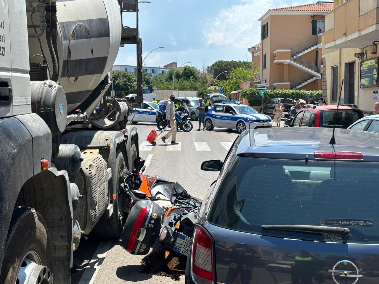 Alghero, motociclista all’ospedale dopo un incidente alla Pietraia