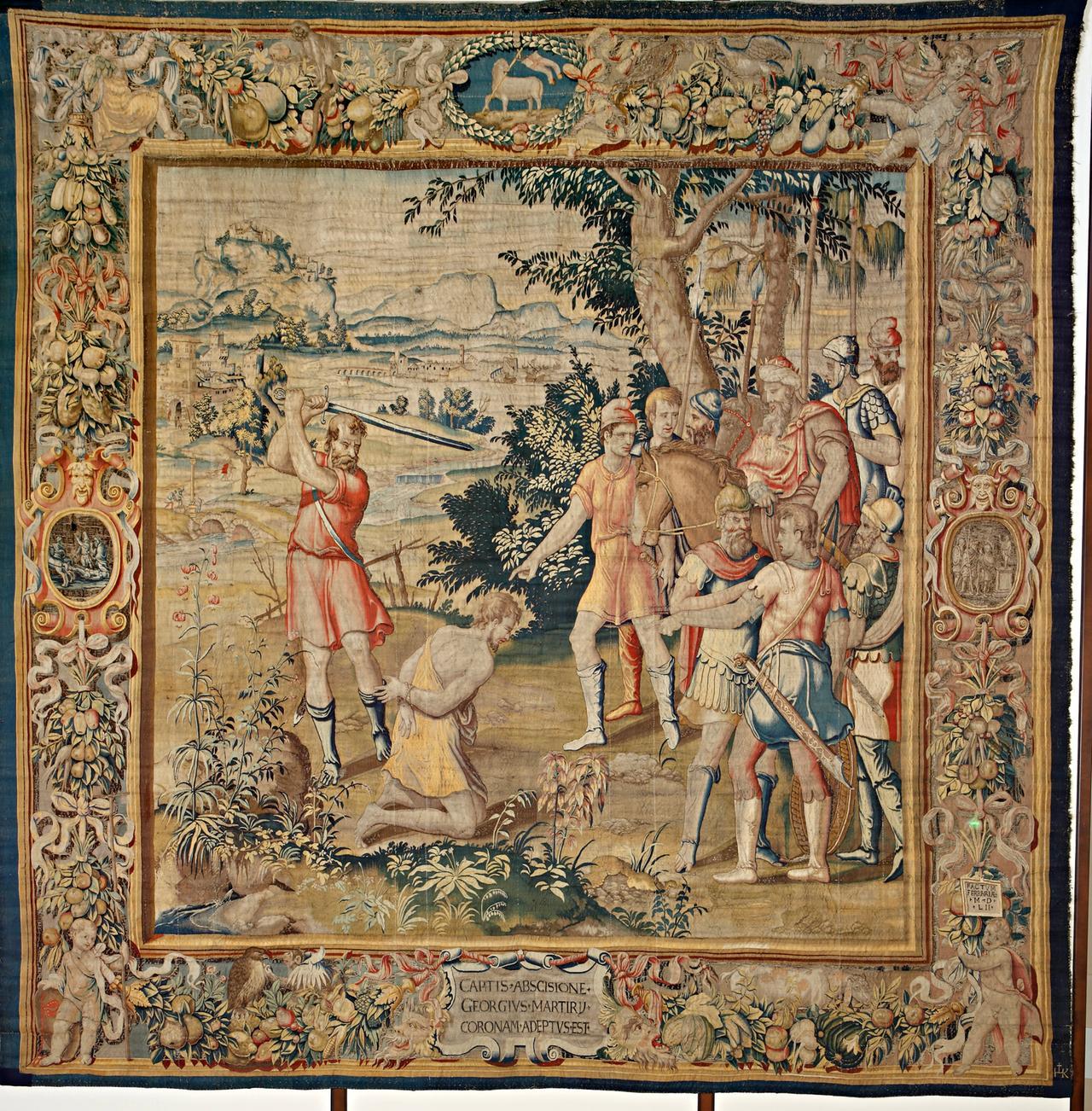 Decapitazione di San Giorgio, al via il restauro dell’arazzo esposto a Ferrara