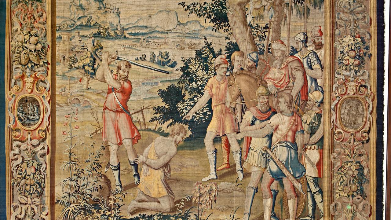 Decapitazione di San Giorgio, al via il restauro dell’arazzo esposto a Ferrara