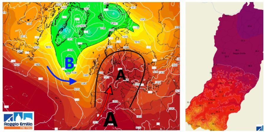 Reggio Emilia, il caldo non molla: in arrivo picchi fino a 39°