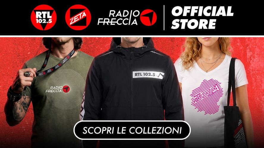 Il gruppo Rtl 102.5 unisce la sua community: apre lo store online ufficiale di Rtl 102.5, Radio zeta e Radiofreccia