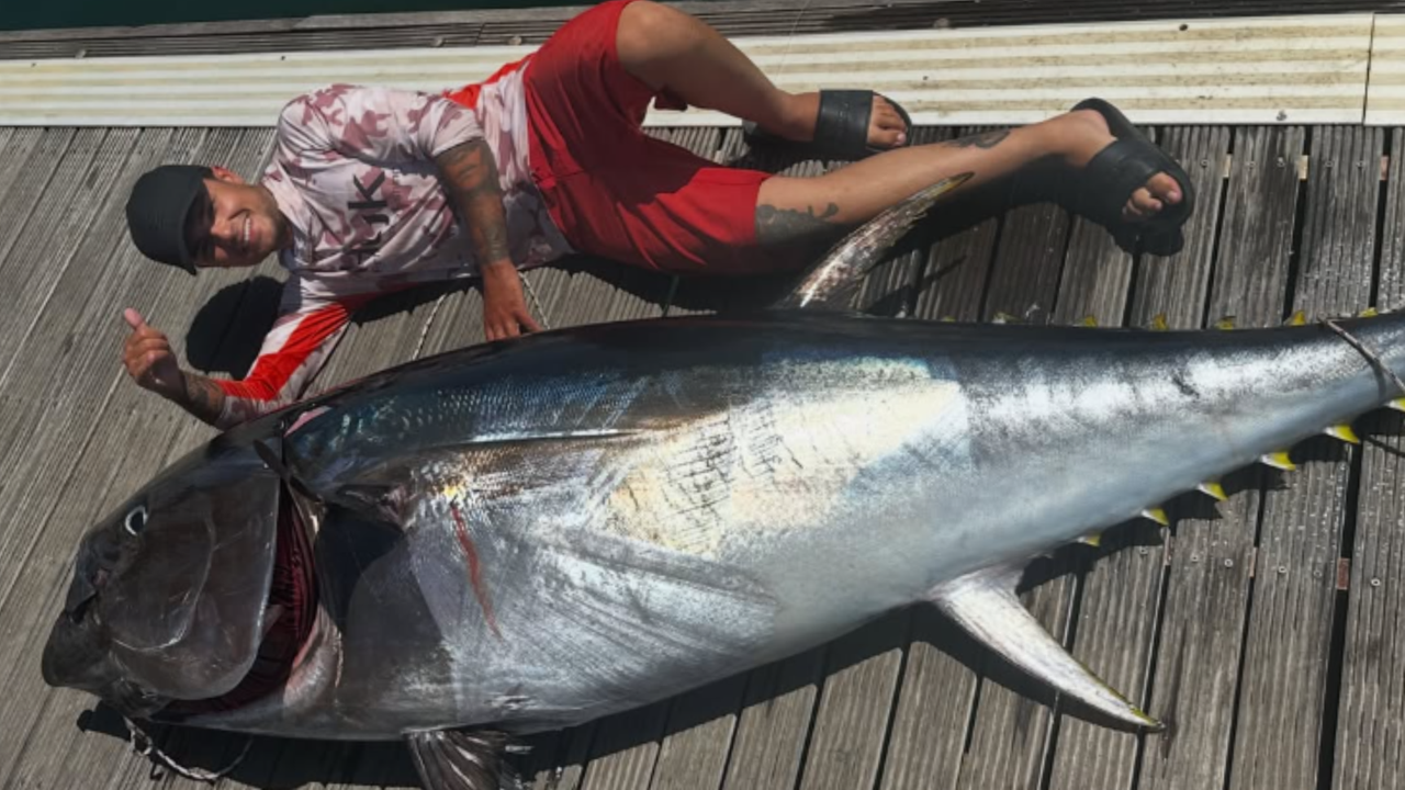 La pesca record di un barbiere di 25 anni: tonno rosso da 168 chili