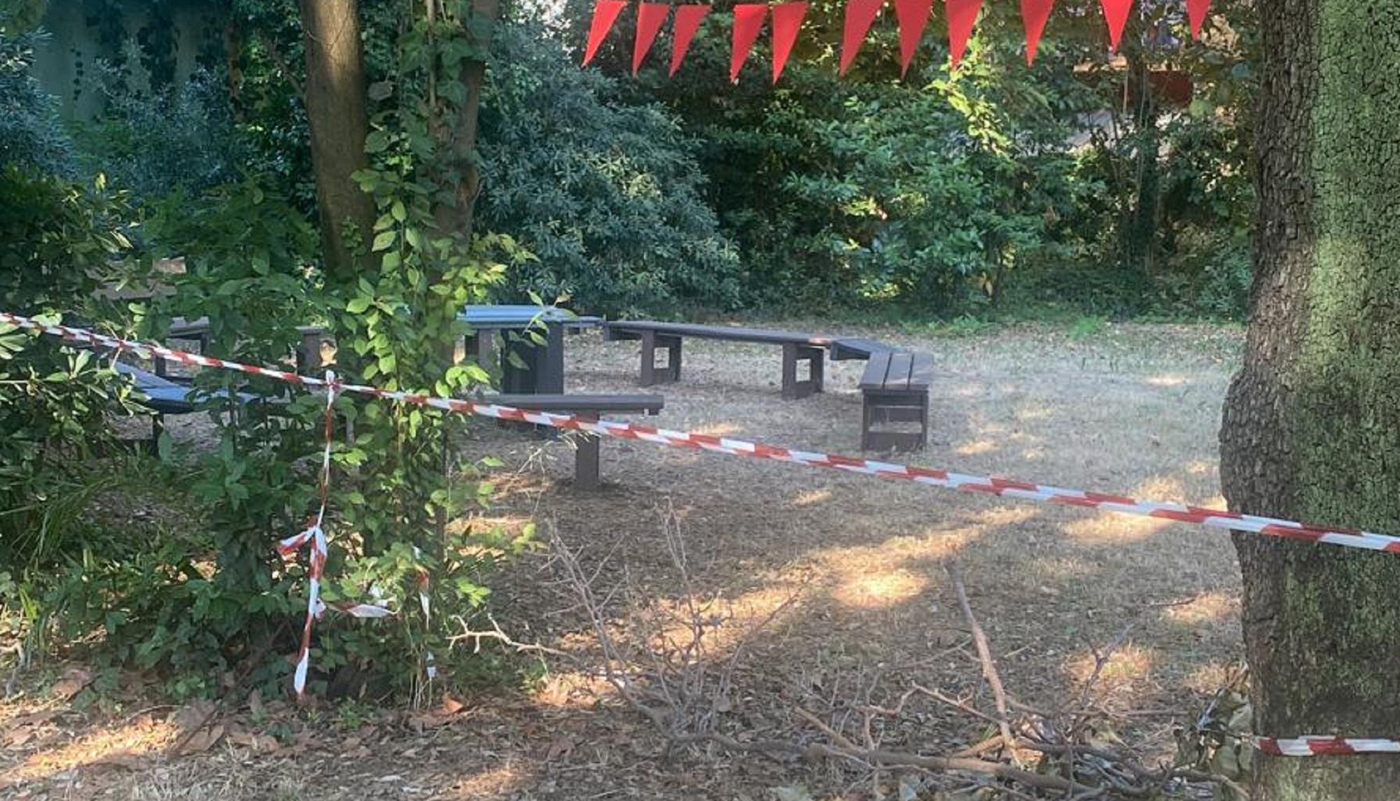 L'area transennata