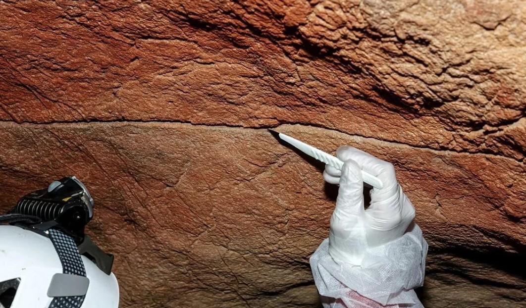 
	I ricercatori al lavoro in una grotta del Portogallo

