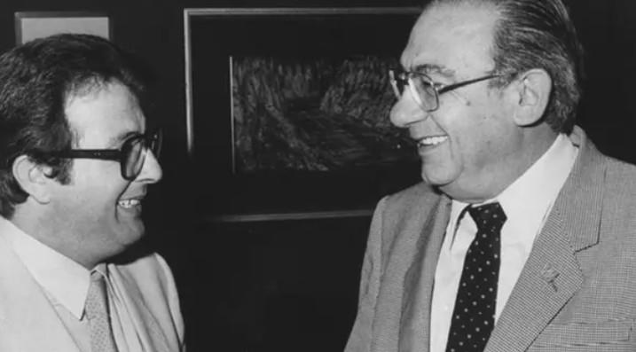 
	A sinistra Franco Rais con&nbsp;Mario Melis in una foto d'archivio

