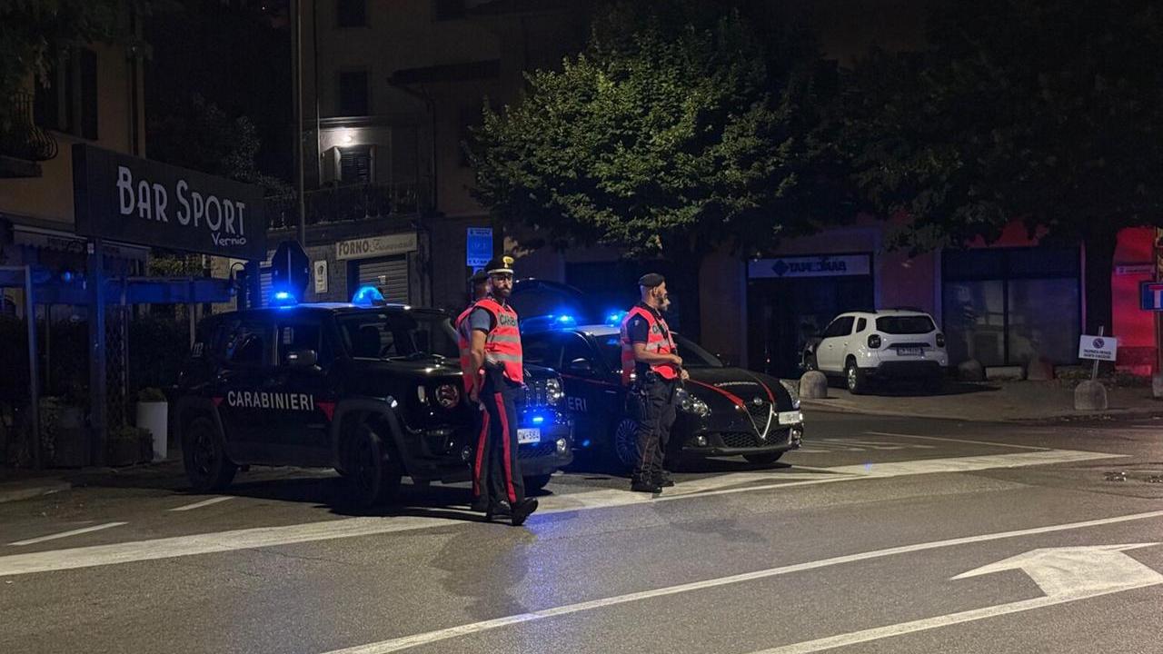 Un posto di controllo dei carabinieri a Vernio