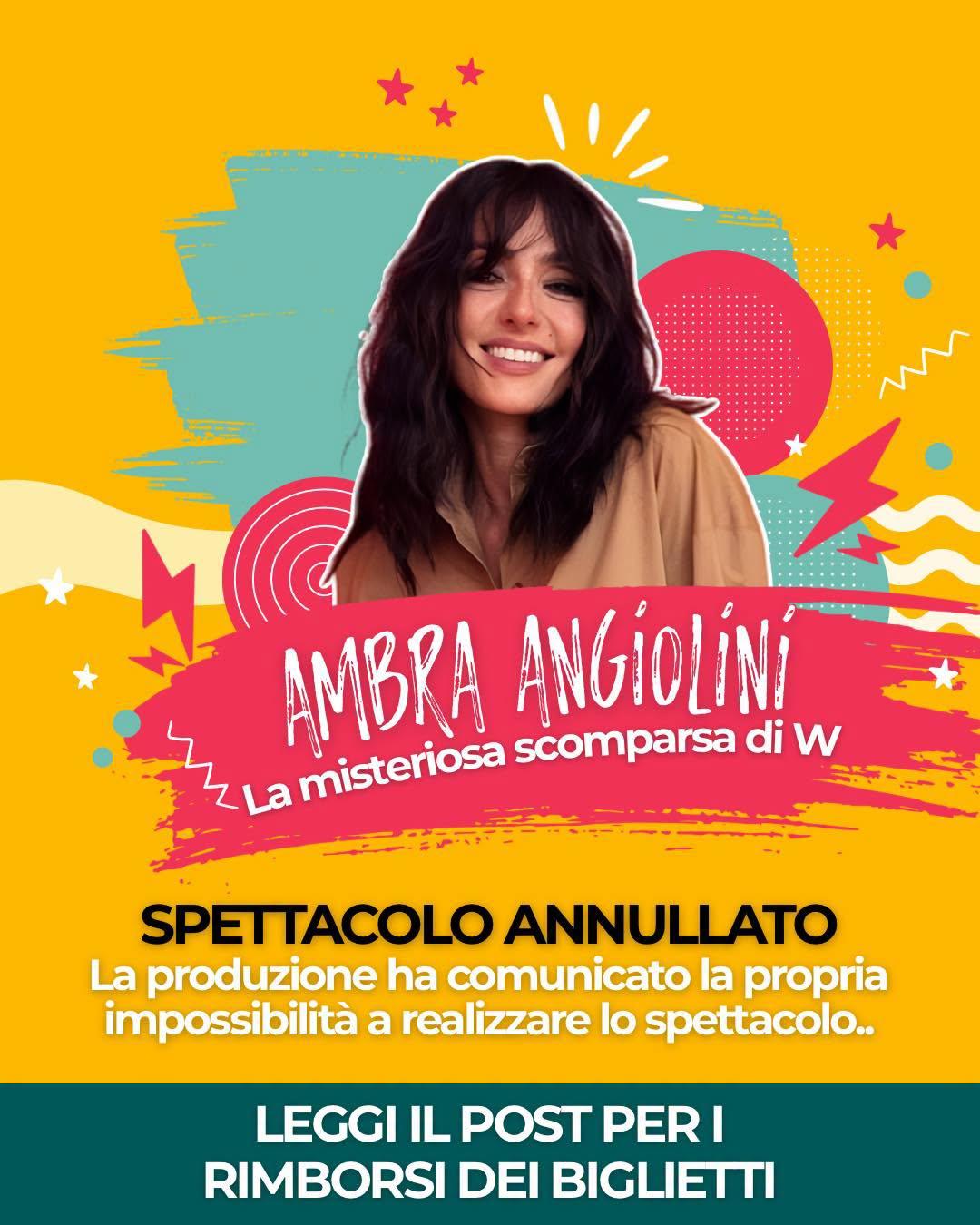Altopascio, salta lo spettacolo di Ambra Angiolini per il 5 luglio