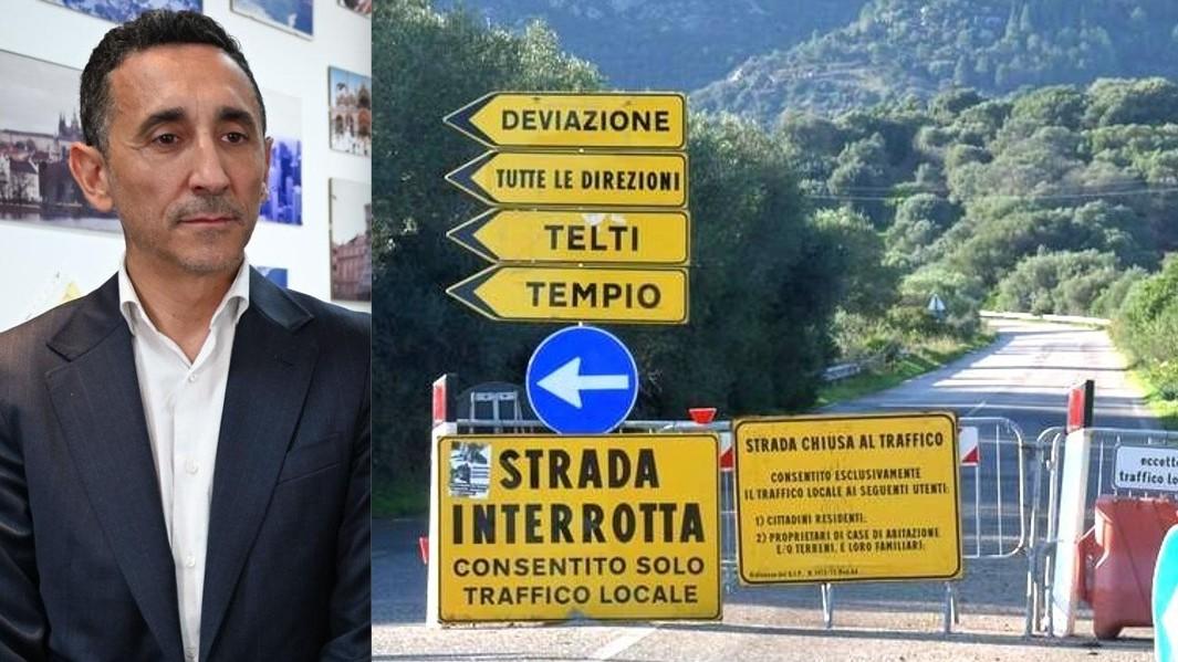 
	L'assessore Antonio Piu e la strada interrotta

