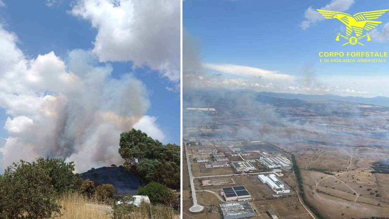 Giornata di fuoco nell’isola, in volo il Superpuma e altri elicotteri: incendi a Luras, Iglesias e Ottana