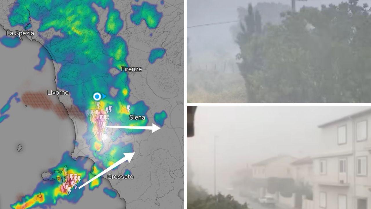 Maltempo in Toscana, «downburst» a Cecina: raffiche fino a 110 km/h. «Mai vista una cosa simile»
