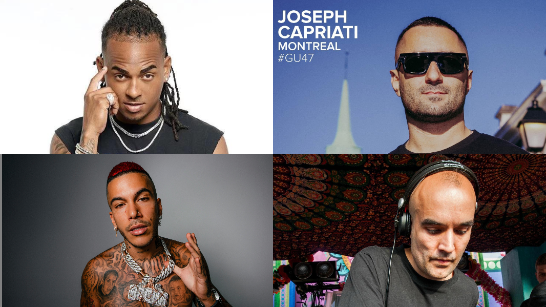 Da sinistra in senso orario Ozuna, Capriati, Sfera Ebbasta, Paco Osuna