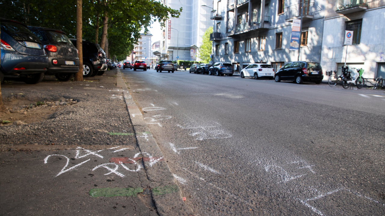 
	Il luogo dell'incidente a Milano (foto Lapresse)

