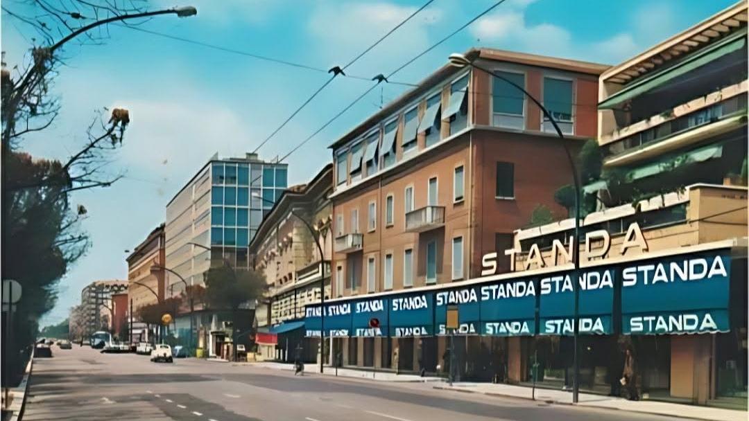 Viale Cavour a Ferrara negli anni '60 del '900