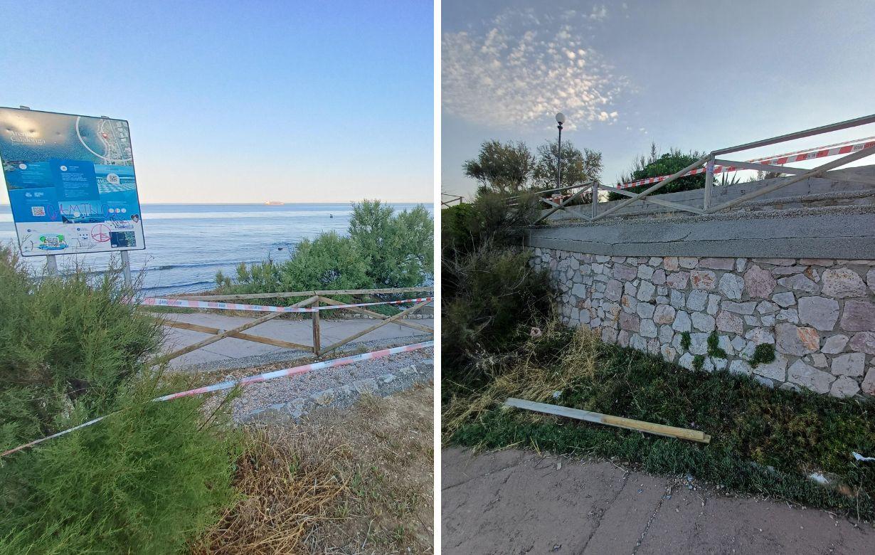 Livorno, cede il parapetto e cade giù per un paio di metri: ecco la spiaggia dove è successo