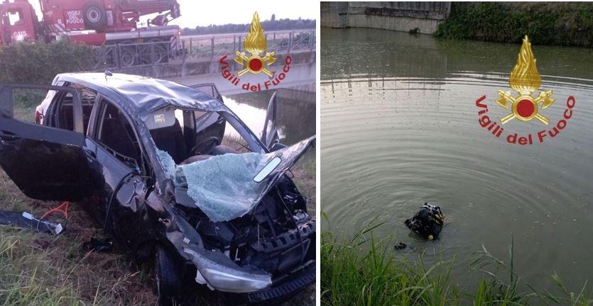Auto nel canale a Canaro, muore giovane residente nel Ferrarese