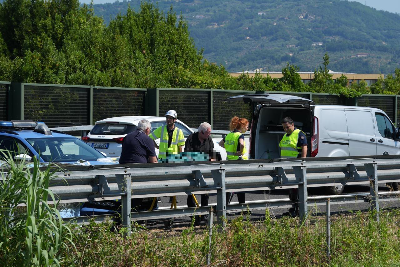 
	La rimozione della salma (foto Nucci)

