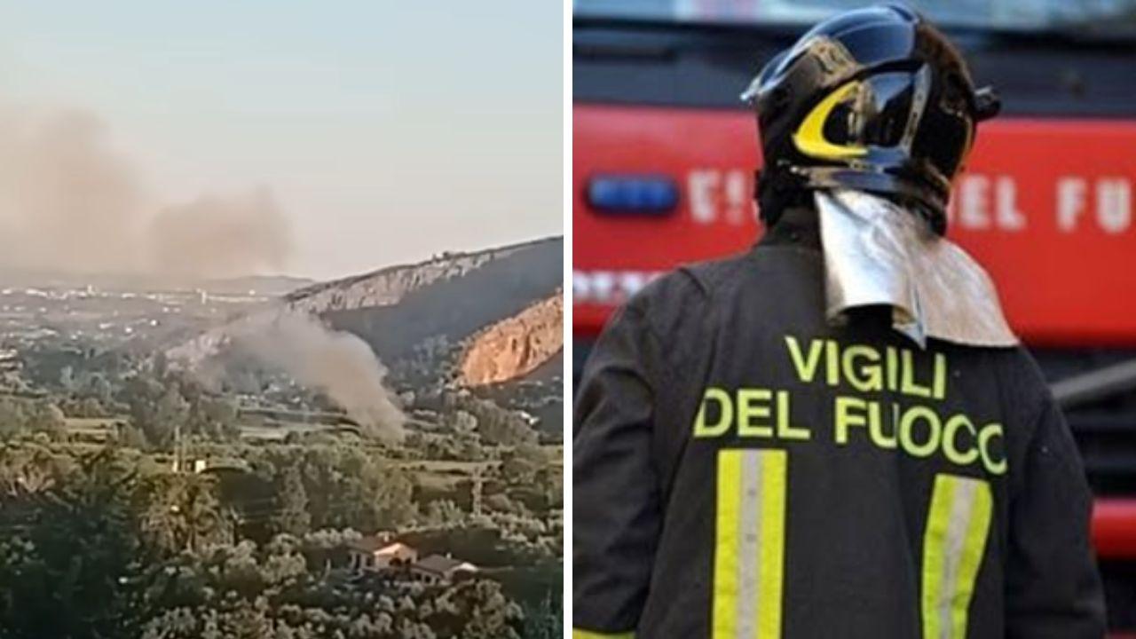 Intervento dei vigili del fuoco: l'incendio in località Colognole nel comune di San Giuliano Terme