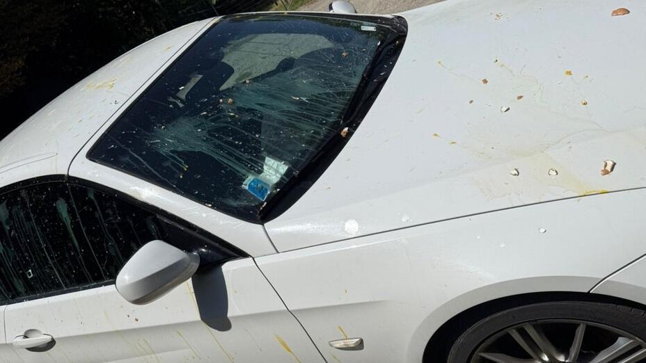 “Pioggia” di uova sulle auto: «Atto vandalico, siamo preoccupati»