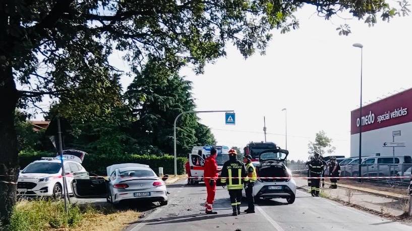 Scontro frontale tra due auto a Bibbiano: in ospedale una donna di 36 anni