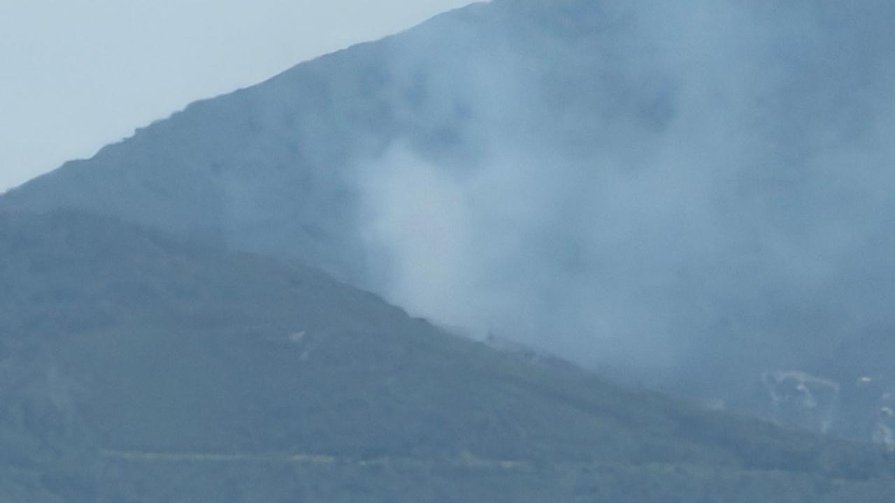 L'incendio sul Monte Serra 