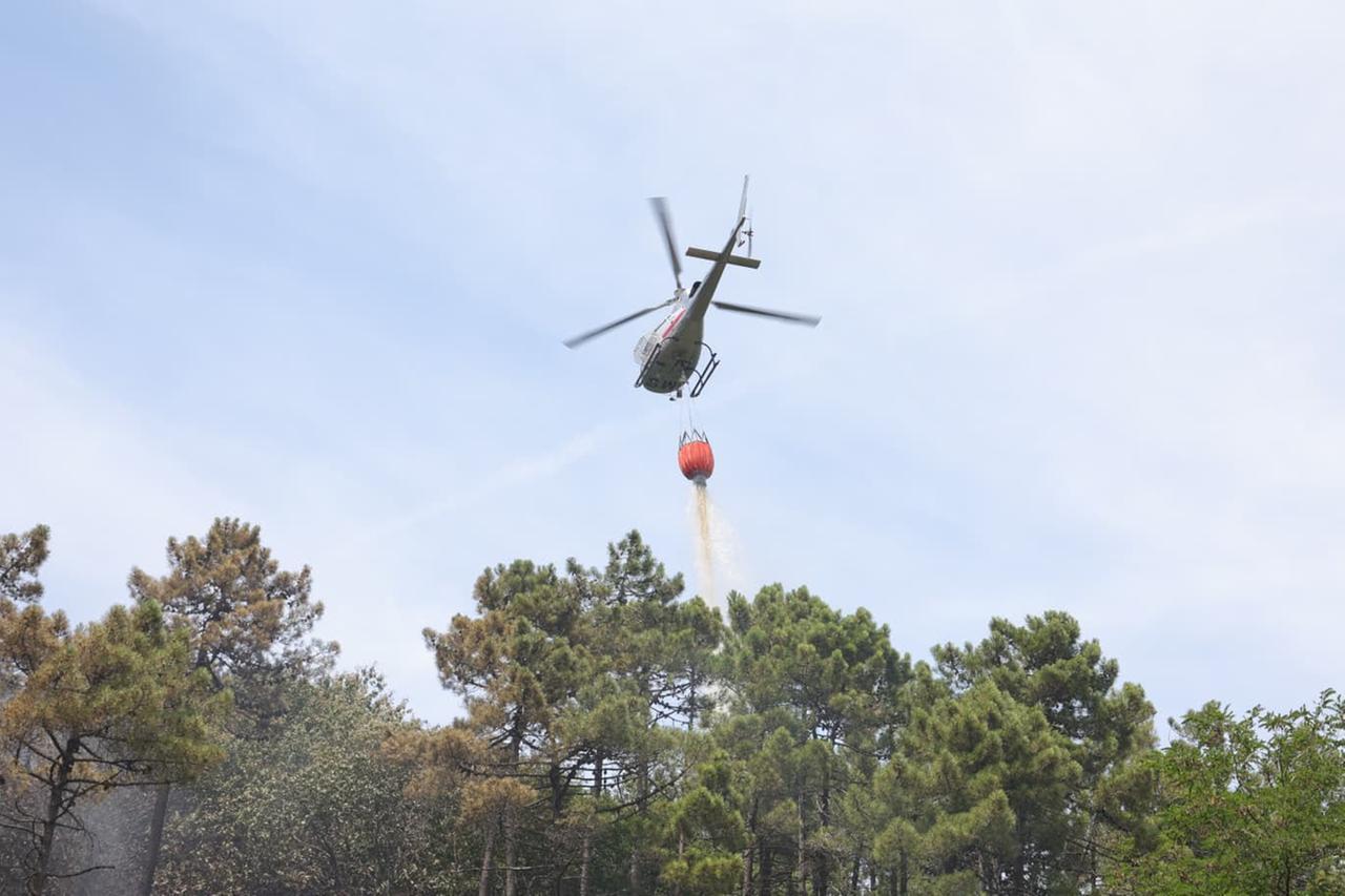 Incendio sul Monte Serra, elicotteri in azione: bruciato un ettaro di bosco – Video