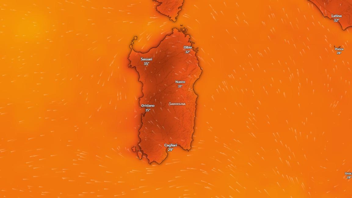 Sardegna nella morsa del caldo, doppia allerta per domani: punte di 40 gradi e rischio incendi