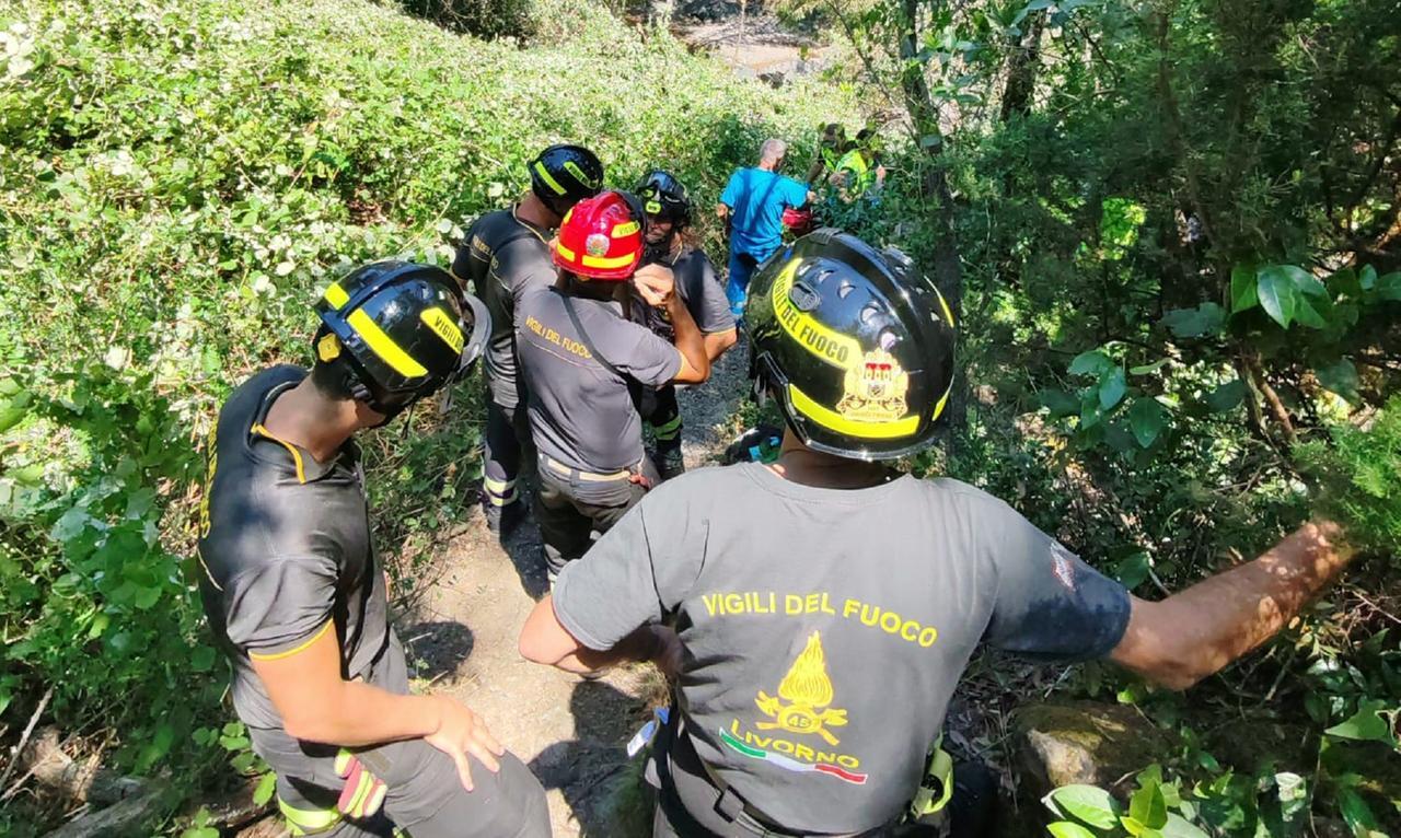 Livorno, soccorsa col “Pegaso” alla Cascata dell’Infernaccio