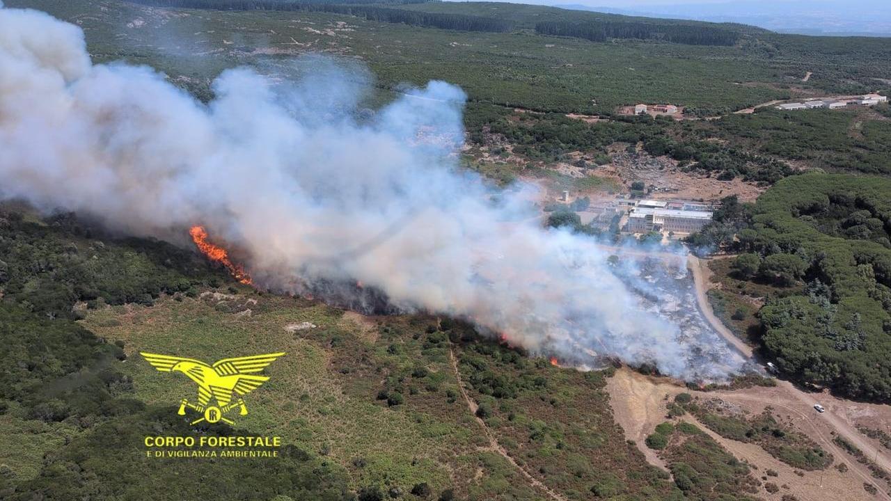 Fiamme nelle campagne, doppio intervento della Forestale: in volo due elicotteri e un Superpuma