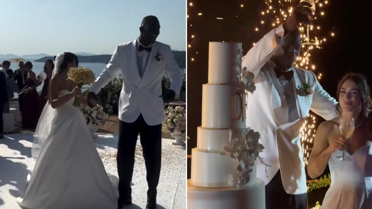 Per Ousmane Diop matrimonio sassarese con Francesca Scarpa: le nozze vip con Spissu, Devecchi e Federica Brignone