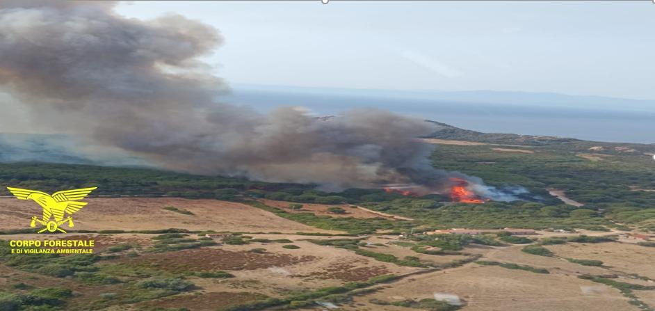 Vasto rogo a nord dell’isola: in azione due canadair e due elicotteri
