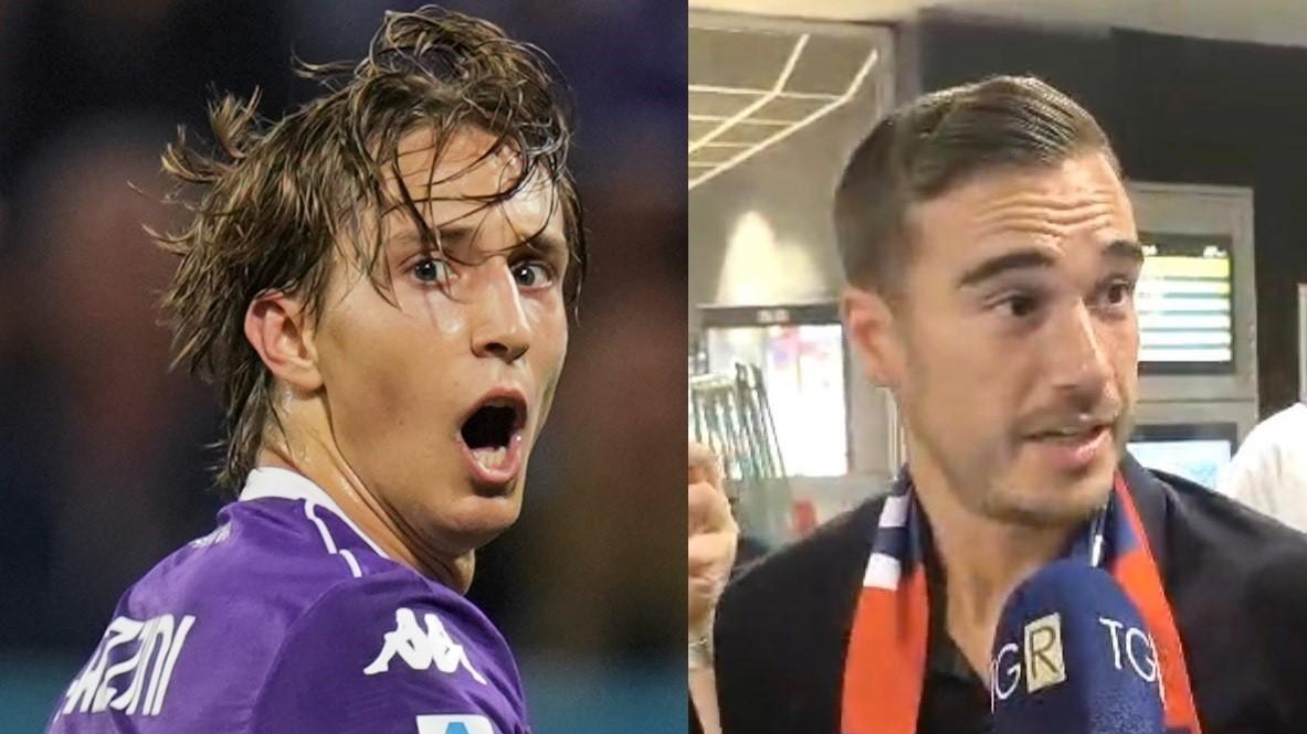 Tifosi del Cagliari in festa per l’arrivo a Elmas di Jacopo Fazzini e Harry Winks