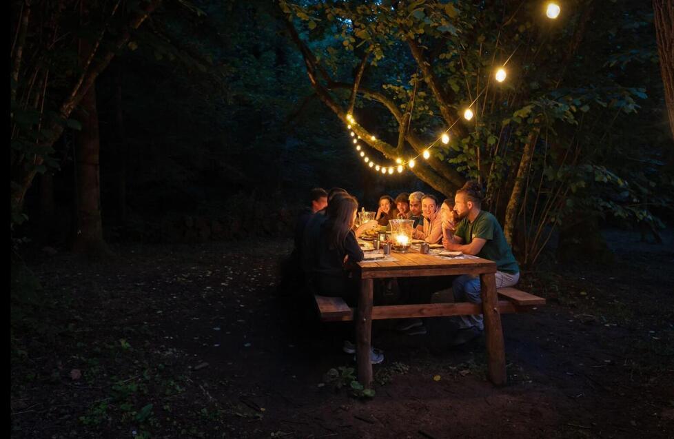 una cena nel parco