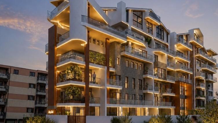 Il rendering del palazzo